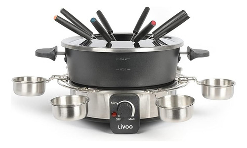 Livoo Doc264 Fondue Eléctrica, Acero Inoxidable