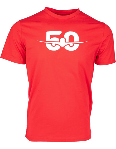 Camiseta Del 50 Aniversario De Boeing En China, Roja, L