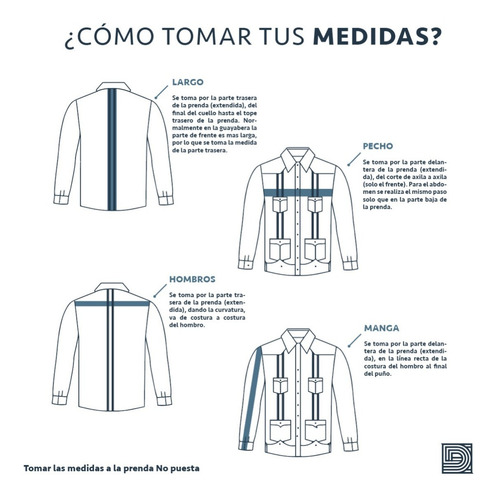 Imagen 4 de 5 de Guayabera Mod. Dzilam M/larga Con Bordado Dirigido Artesanal