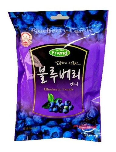 Balas Sabor Blueberry (mirtilo) Mammos - Importado Da Coreia