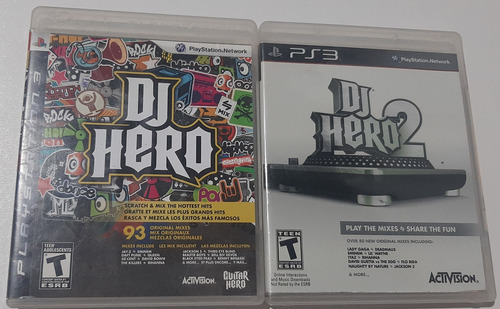 Jogo De Ps3 Dj Hero 1 E 2 Completos Porém Usados Ok (Usado)
