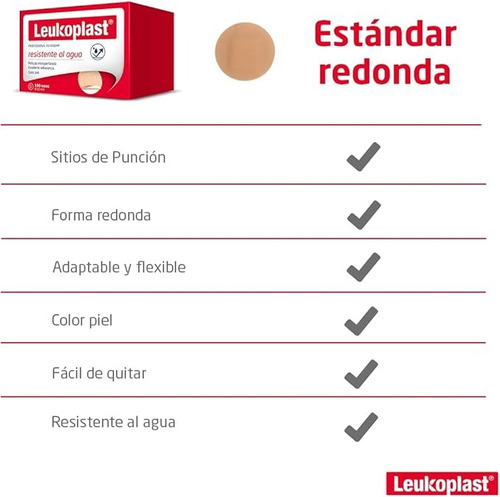 Curitas Leukoplast Redondas Imper 22 Mm C/100
