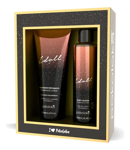 Kit Idoll Hidratante+bodysplash250ml Pokoloka Com Caixa Full