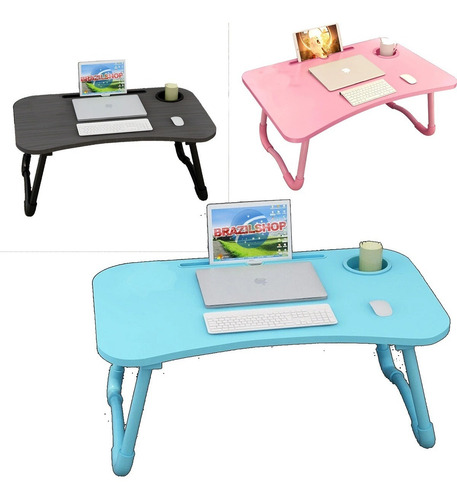 Imagem 1 de 4 de Mesa Portátil Multiuso Home Office Computador Cama Mesa Sofá