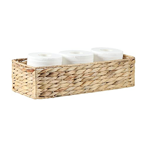 Toilet Tank Top Storage  Bathroom Tray Handwoven Hyacin...