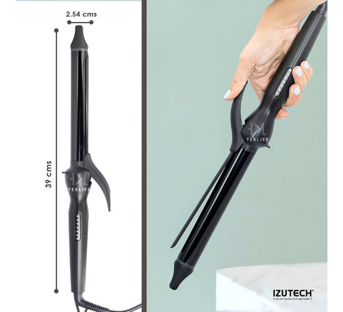 Ferro Rizador Cerámica Izutech De 1 Pulgada Profesional