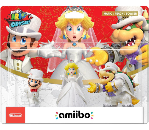 Amiibo Mario Odyssey ::.. Mario Peach Bowser 3 Pack