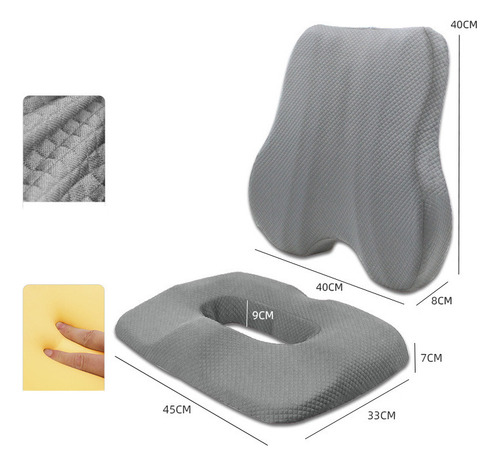 Cojín Del Asiento Y Almohada De Soporte Lumbar Para Espalda