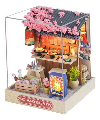 Miniature Dolls House Kits Wood Doll Sakuras Noodles House