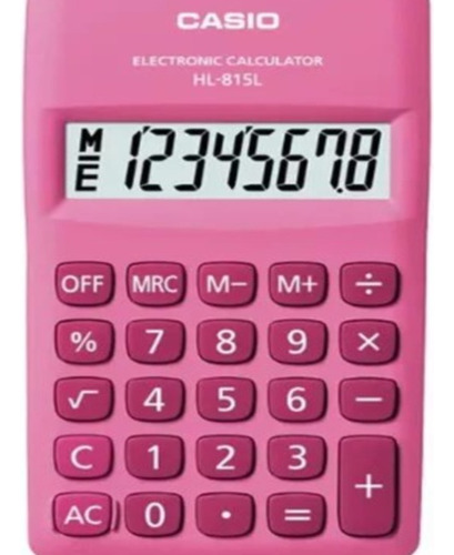 Calculadora De Bolso 8 Dígitos Casio Hl-815l Rosa