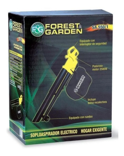 Imagen 3 de 6 de Sopla Aspiradora De Jardín Forest & Garden Sa550 2500w Kirko
