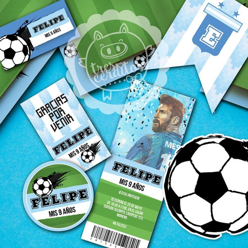 Kit Imprimible Editable Seleccion Argentina Messi 3c