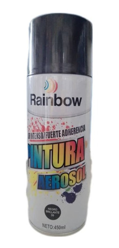Pintura Spray Negro Brillante Rainbow 450 Ml