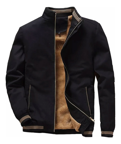 Chaqueta De Invierno Para Hombre Con Forro Polar Y Dobladill