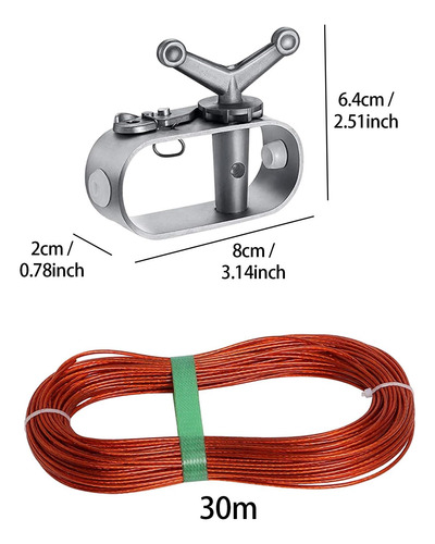 Cabrestante Para Cubierta De Piscina Cable Y 5 Cabrestantes