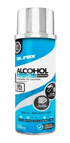 Alcohol Isopropilico En Aerosol 250 Ml Silimex Para Limpieza