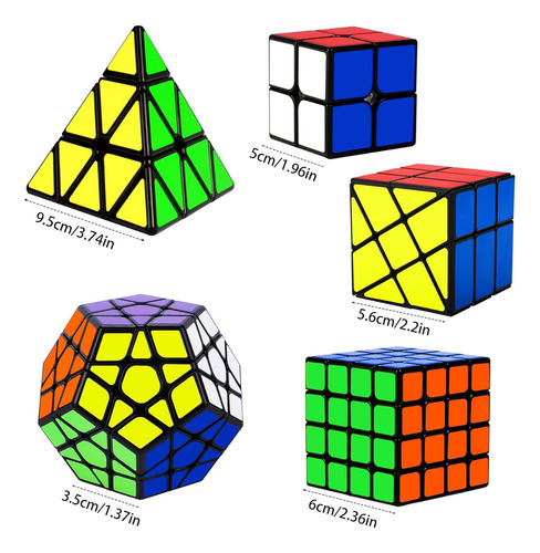 5 Piezas Juego Cubo De Velocidad Puzzle Cubo Mágico