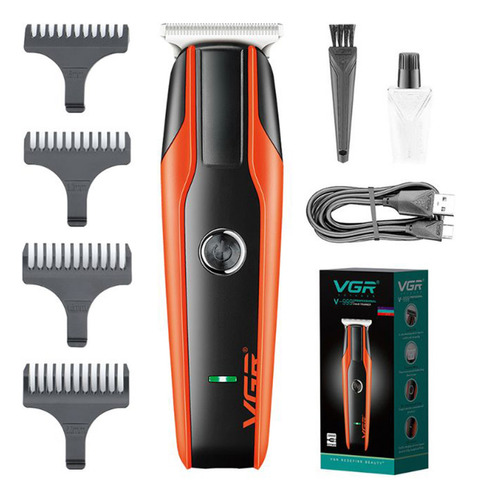 Máquina de corte de cabelo recarregável Vgr V-999 Speed vermelha e preta