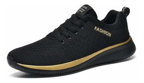 Zapatillas Negros Hombre Transpirables Talla Grande