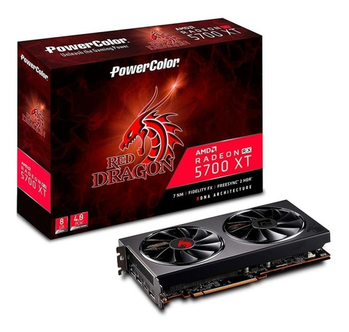 Placa De Vídeo Powercolor Rx5700 Xt 8gb Gddr6 256bits