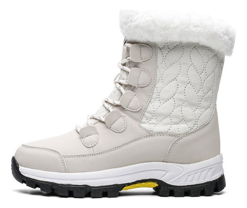 Botas De Nieve Impermeables Con Plataforma De Caña Alta Para