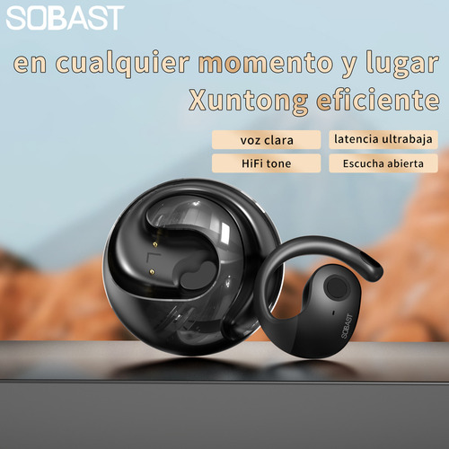 Auricular Bluetooth Inalámbrico Sobast T26pro Ows Ai Auricular Compatible Android Apple Xiaomi Traducir Multi-lenguaje Abrir Más Protección Para El Oído Negro