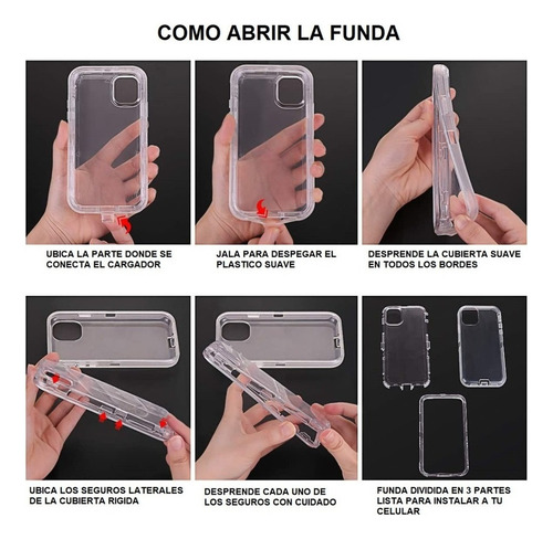 Funda Protectora Resistente 360 Transparente A Prueba De Golpes Tres En Uno For iPhone 13 Pro Max iPhone 13 Pro iPhone 13/14 iPhone 13 Mini