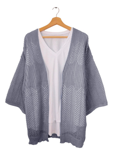 Kimono Saco Liso Mujer Verano Playero Calado 