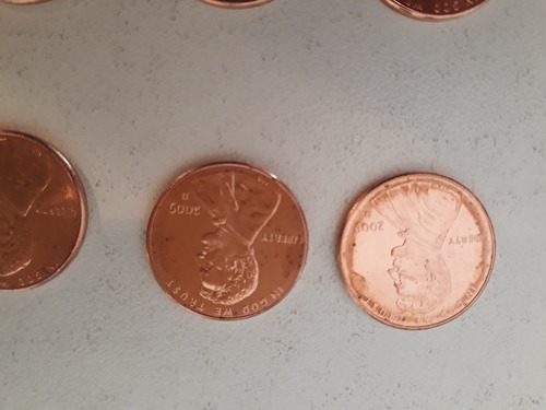 Lote De 4 Moedas Lincoln Cent 2009 Dólar Comemorativas Todas (Usado)