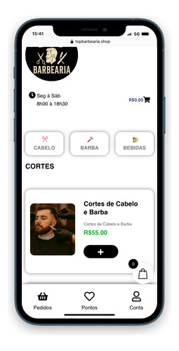 Aplicativo Web Barbearia Salão Reserva Agendamento Online