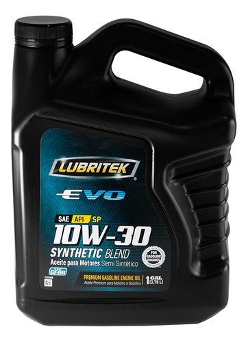 Aceite De Motor Lubritek Semi-sintético 10w30 4l