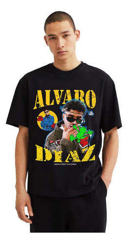 Playera Álvaro Diaz Streetwear Moda Vintage Bootleg T Shirt 