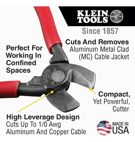 Klein Tools 63215 High-leverage Compact Cable Cutter Yyn