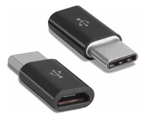 Adaptador Usb-c 3.1 Macho A Micro Usb Hembra Color Negro