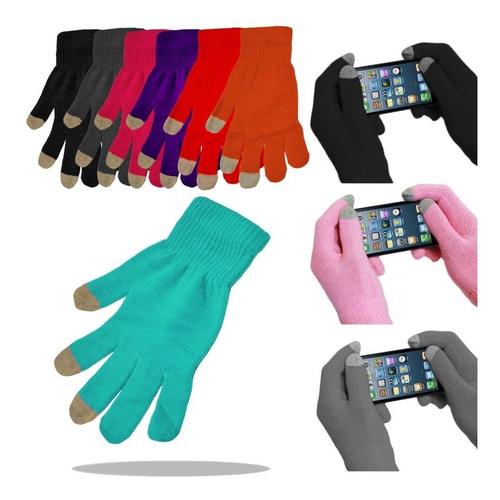 Guantes Táctil Touch Glove Celular, Tablets, Etc. 4 Colores*