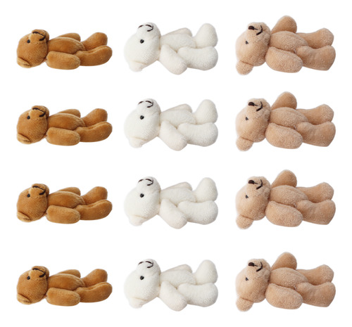 Mini Ositos De Peluche Cómodos, Suaves Y Lindos, 12 Unidades