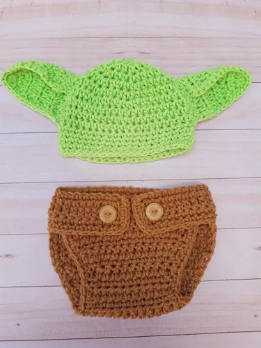 Disfraz Tejido Baby Yoda. Bebé Crochet