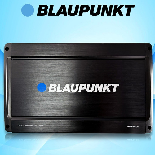 Amplificador 4 Canales Blaupunkt Amp1604 Clase Ab 1600w Color Negro