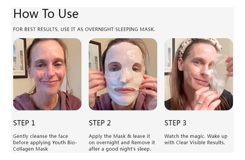 Mascarilla Facial Nocturna Youth Bio-collagen, Coreana Duran