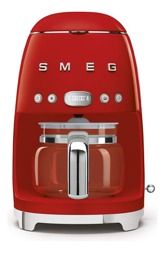 Cafetera Programable Roja De 10 Tazas Dcf02pbus Smeg