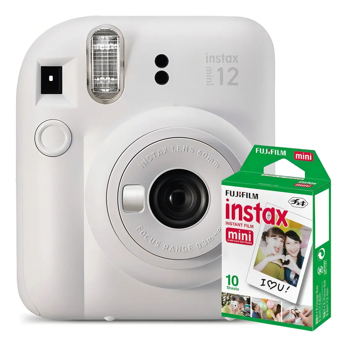 Câmera Instantânea Fujifilm Instax Mini 12 Branca com 10 Filmes