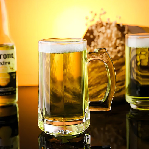Kit 48 Caneca Pub Vidro Robusta Chopp Cerveja Gelada 400ml
