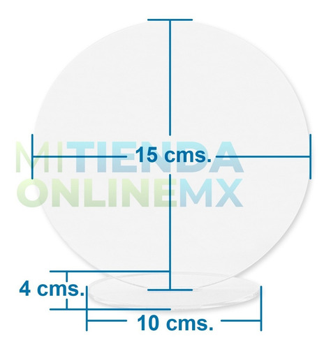 Imagen 3 de 4 de Circulo Con Base Decoración Centro De Mesa Acrilico 3mm