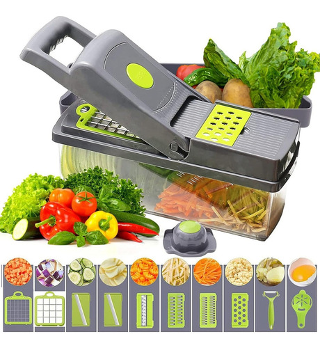 Cortadora De Frutas Y Verduras Manual Multifuncional 14 En 1