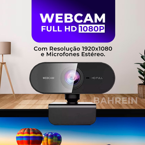Webcam Home Ofice 1080p Full Hd Videoconferencia Streamcam Web Cam Usb Com Microfone Zoom Meet- Bahrein