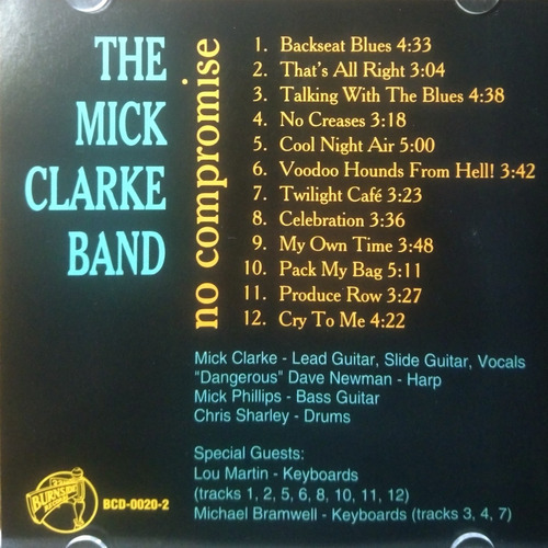 The Mick Clarke Band - No Compromise - Cd