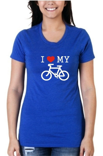 Playera Yazbek Modelo Para Dama Yo Amo Mi Bicicleta