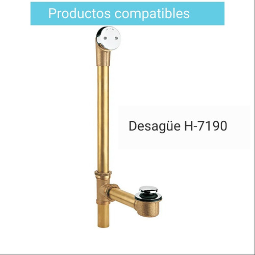 Rh-299 Contra Desagüe Tapon Y Cadena De Tina Cr Marca Helvex