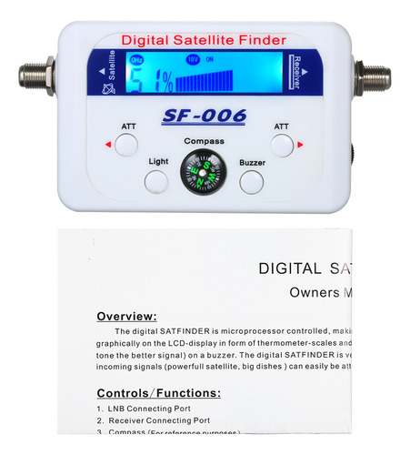 Mini Localizador Digital De Sinal De Satélite Com Lcd E Búss