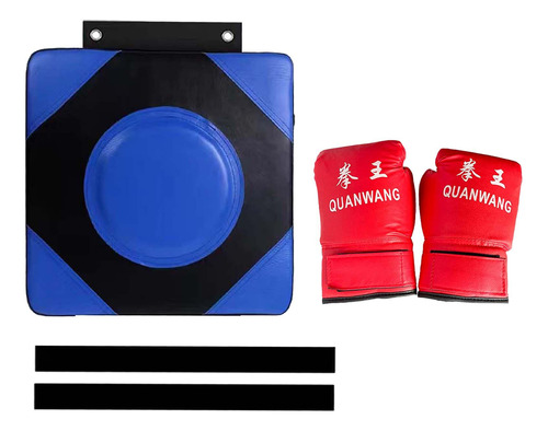 Almohadilla De Boxeo Para Pared, Guantes Adulto L Azul